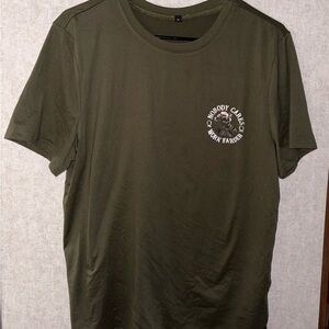 SHEIN Green Short Sleeve Tee with Logo